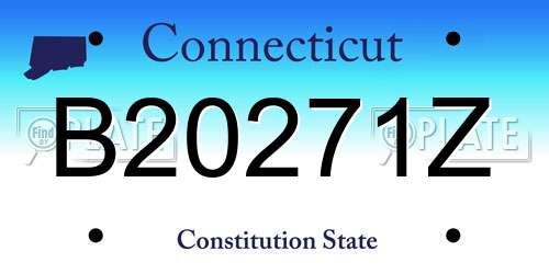 B20271Z Connecticut License Plate