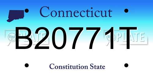 B20771T Connecticut License Plate