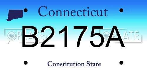 B2175A Connecticut License Plate