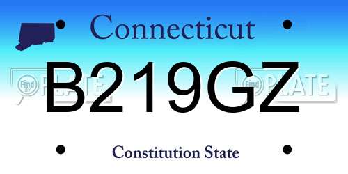 B219GZ Connecticut License Plate