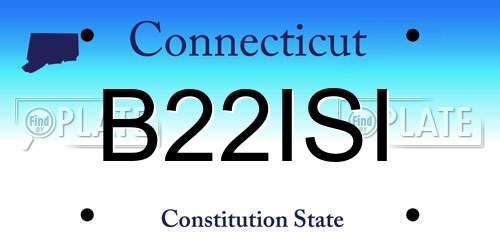 B22ISI Connecticut License Plate