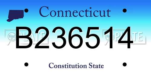 B236514 Connecticut License Plate
