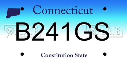 B241GS Connecticut License Plate