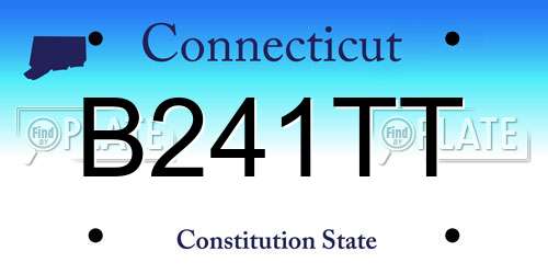 B241TT Connecticut License Plate