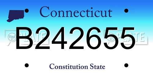 B242655 Connecticut License Plate