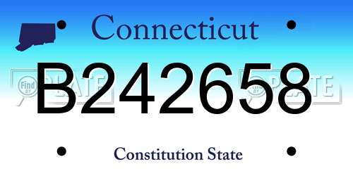 B242658 Connecticut License Plate