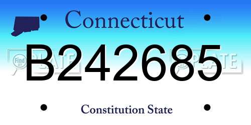 B242685 Connecticut License Plate