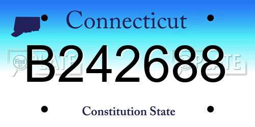 B242688 Connecticut License Plate