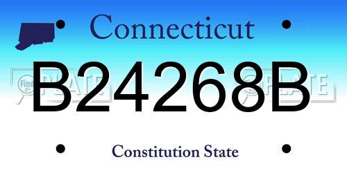 B24268B Connecticut License Plate