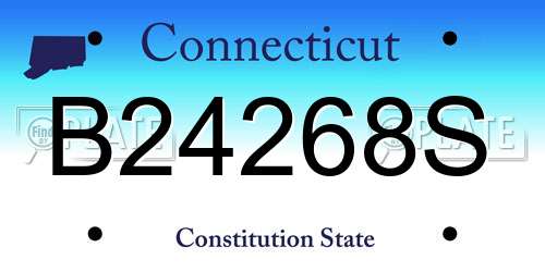 B24268S Connecticut License Plate