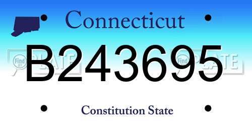 B243695 Connecticut License Plate