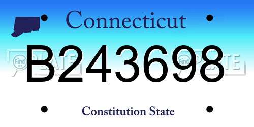 B243698 Connecticut License Plate