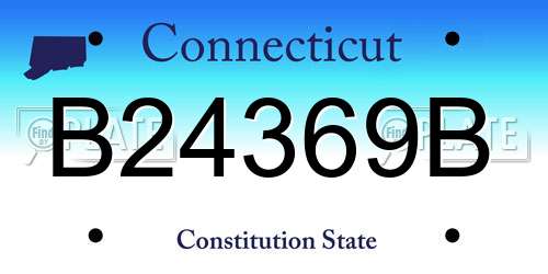 B24369B Connecticut License Plate