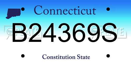 B24369S Connecticut License Plate