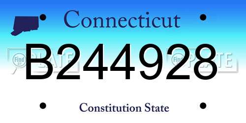 B244928 Connecticut License Plate