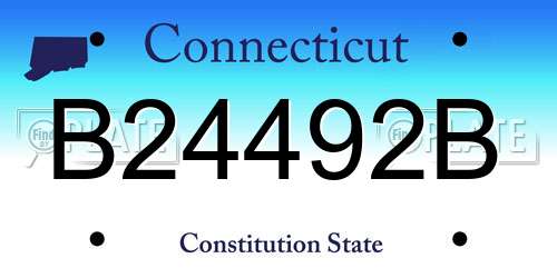 B24492B Connecticut License Plate