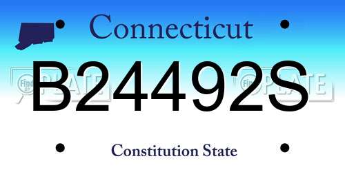 B24492S Connecticut License Plate