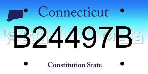B24497B Connecticut License Plate