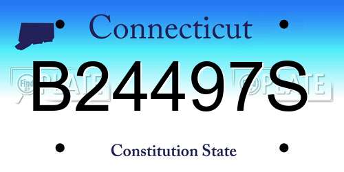 B24497S Connecticut License Plate