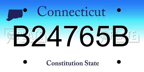 B24765B Connecticut License Plate