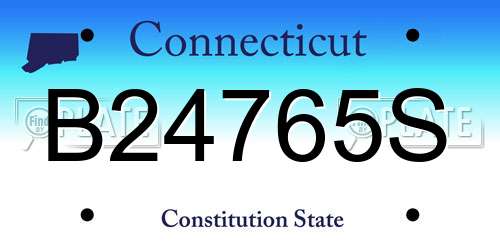 B24765S Connecticut License Plate