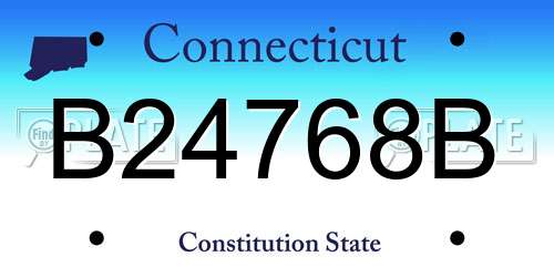 B24768B Connecticut License Plate