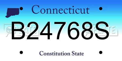 B24768S Connecticut License Plate