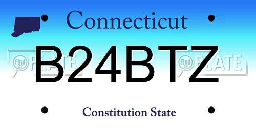 B24BTZ Connecticut License Plate