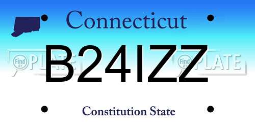 B24IZZ Connecticut License Plate