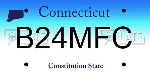B24MFC Connecticut License Plate