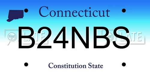B24NBS Connecticut License Plate