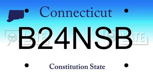 B24NSB Connecticut License Plate