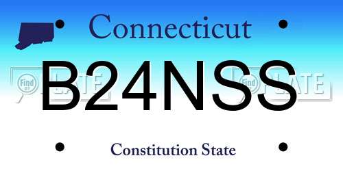 B24NSS Connecticut License Plate
