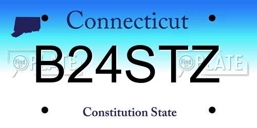 B24STZ Connecticut License Plate