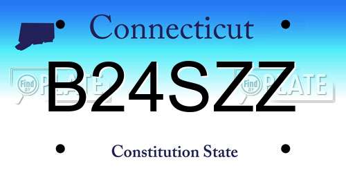 B24SZZ Connecticut License Plate