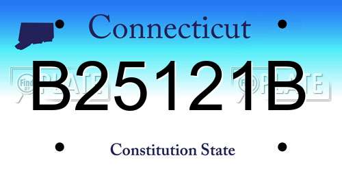 B25121B Connecticut License Plate