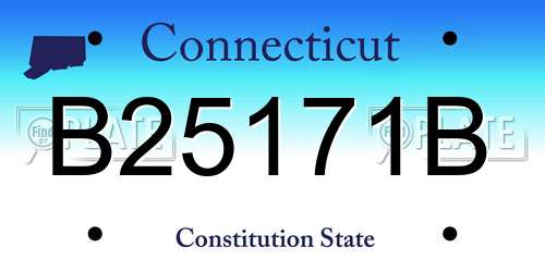 B25171B Connecticut License Plate