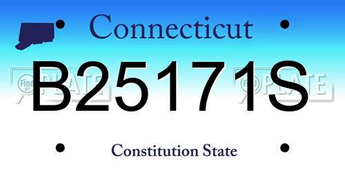 B25171S Connecticut License Plate