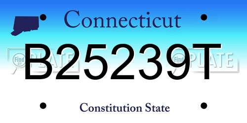 B25239T Connecticut License Plate