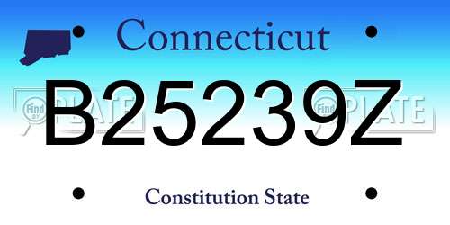 B25239Z Connecticut License Plate