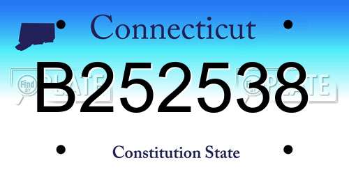 B252538 Connecticut License Plate