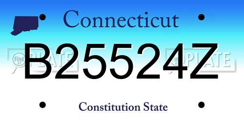 B25524Z Connecticut License Plate