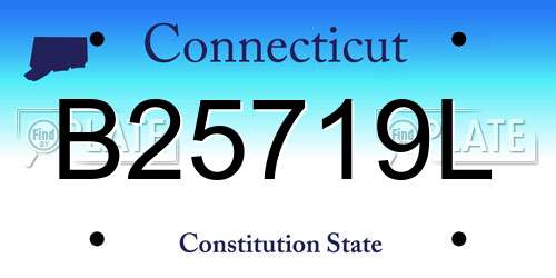 B25719L Connecticut License Plate