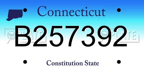 B257392 Connecticut License Plate