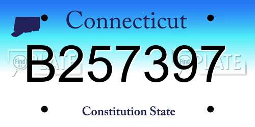B257397 Connecticut License Plate