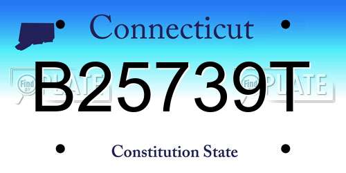 B25739T Connecticut License Plate