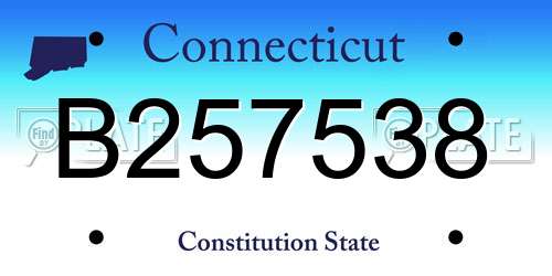 B257538 Connecticut License Plate