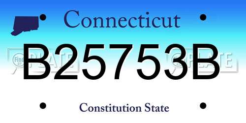 B25753B Connecticut License Plate
