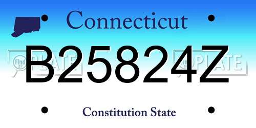 B25824Z Connecticut License Plate