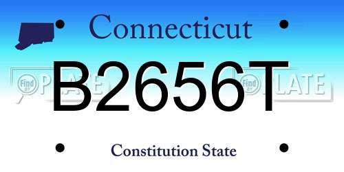 B2656T Connecticut License Plate